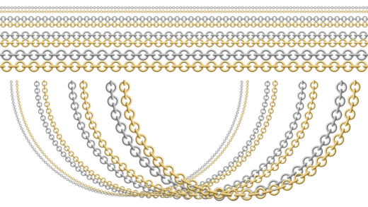 シンプルな丸いチェーン（8種 / 2色）