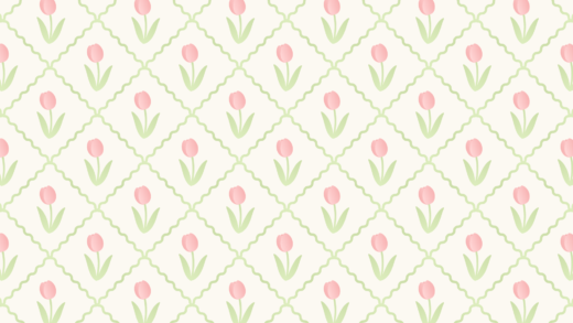 チューリップのパターン背景（4色）